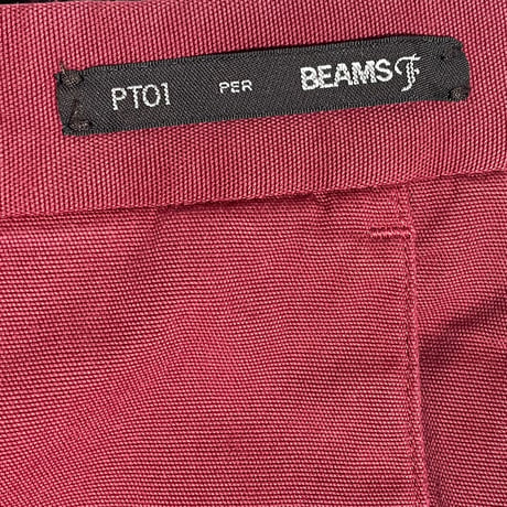 MADE IN ROMANIA製 PT01 PER BEAMS F SUPER SLIM FIT コットンカラースラックス ワイン 44サイズ