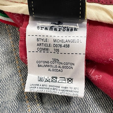 MADE IN ITALY製 Tramarossa MICHELANGELO 赤耳セルビッチデニムパンツ インディゴ W30サイズ