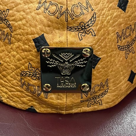 激レア TISA PHENOMENON × MCM × NEW ERA トリプルネーム モノグラム柄 59FIFTY ベースボールキャップキャップ コニャック 7-3/8サイズ