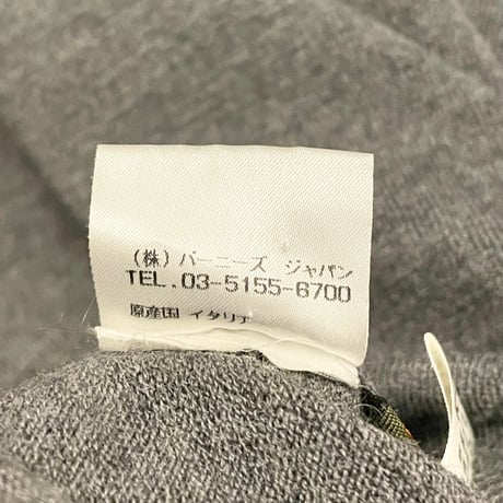 MADE IN ITALY製 Fabrizio Del Carlo per BARNEYS NEWYORK クルーネックヴァージンウールセーター チャコールグレー Sサイズ