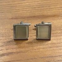 カフリンクス シャンパン×シルバー