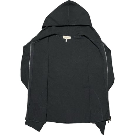 MADE IN ITALY製 EMPORIO ARMANI フルジップウールパーカー ブラック Lサイズ
