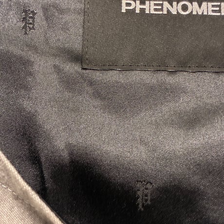激レア MADE IN JAPAN製 PHENOMENON 2014年SSモデル MA-1 ドッキング 裏地付き プルオーバーカットソー グレー×ブラック 38/Mサイズ