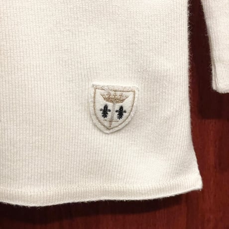 MADE IN FRANCE製 Fileuse d'Arvor コットンニットバスクシャツ アイボリー Sサイズ