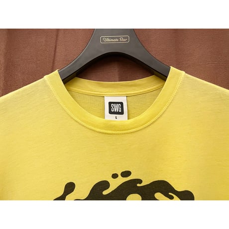 ▲訳あり商品▲ SWAGGER 「KILL YOUR TV」 プリントTシャツ イエロー Lサイズ