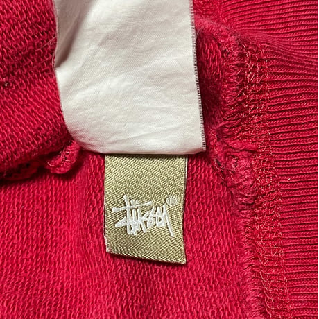 Stussy 総柄フルジップパーカー レッド Mサイズ