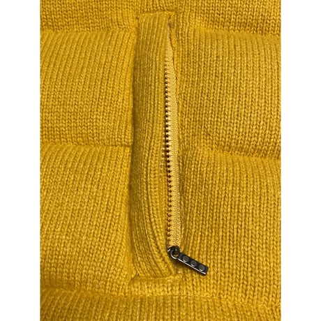 THREE DOTS カシミヤ混ウールダウンベスト イエロー
