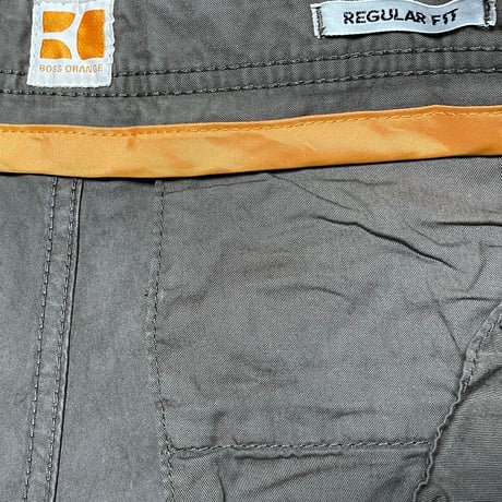 BOSS ORANGE REGULAR FIT コットンハーフパンツ ブラウン W34サイズ