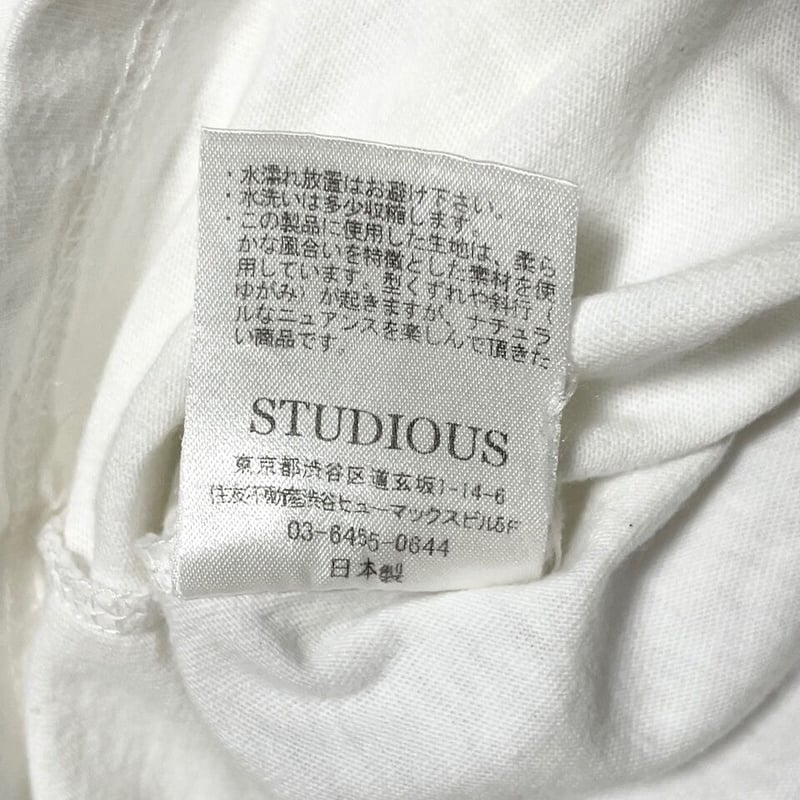△訳あり商品△ MADE IN JAPAN製 STUDIOUS ロゴプリントTシャツ