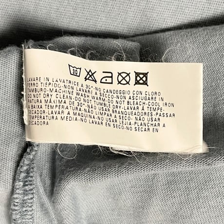 MADE IN ITALY製 ARMANI COLLEZIONI 半袖クルーネックTシャツ ブルーグレー Mサイズ