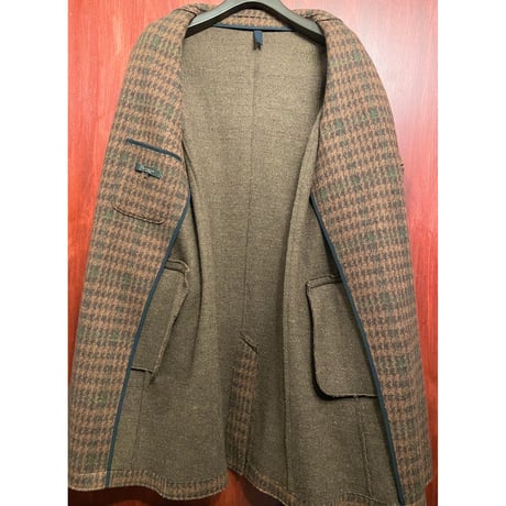 MADE IN JAPAN製 URBAN RESEARCH 千鳥格子柄ウールチェスターコート ブラウン Lサイズ