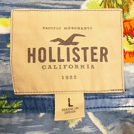 HOLLISTER アロハ柄 半袖コットンシャツ マルチカラー Lサイズ