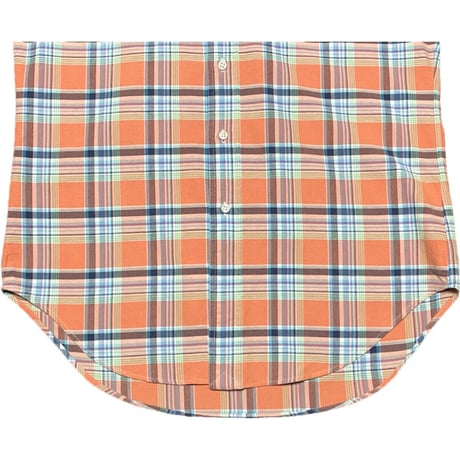 Ralph Lauren CLASSIC FIT チェック柄半袖ボタンダウンシャツ オレンジ Sサイズ