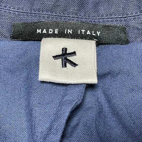 MADE IN ITALY製 ADAM KIMMEL コットンリネンテーラードジャケット ネイビー XSサイズ