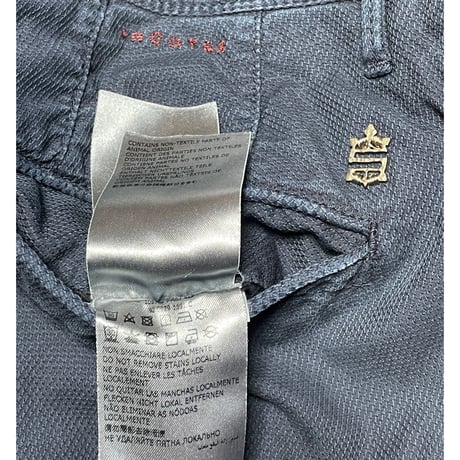INCOTEX コットンスラックス ネイビー W29サイズ  SLIM FIT シングル仕上げ