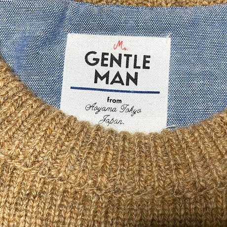 MADE IN JAPAN製 MISTERGENTLEMAN クルーネックウールセーター ベージュ Mサイズ