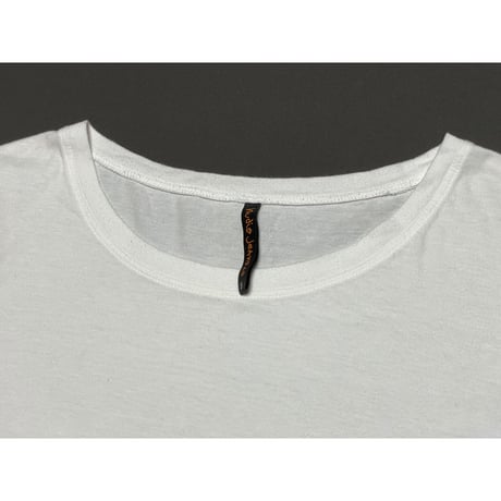 オーガニックコットン使用 Nudie Jeans 半袖クルーネックTシャツ ホワイト Sサイズ