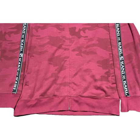 Karl Kani カモ柄フルジップパーカー ワイン XLサイズ