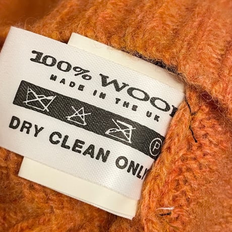 MADE IN SCOTLAND製 SHIPS KNITWEAR ウールセーター オレンジ Mサイズ
