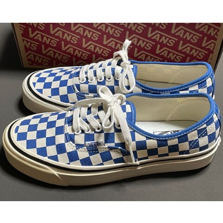 ▲訳あり商品▲ 箱付き VANS AUTHENTIC 44 Dx スニーカー ブルーギンガムチェック US7.5/25.5cm