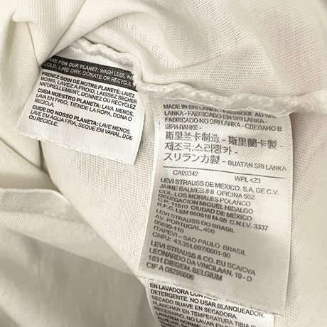 LEVI'S × PEANUTS SNOOPY コラボレーションプリントTシャツ ホワイト Sサイズ