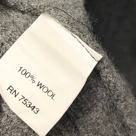 MADE IN ITALY製 EMOZIONI UOMO フルジップウールカーディガン グレー Mサイズ