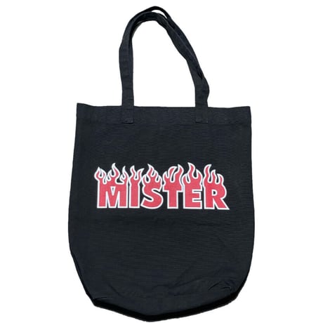 MISTERGENTLEMAN ロゴ入り帆布トートバッグ ブラック