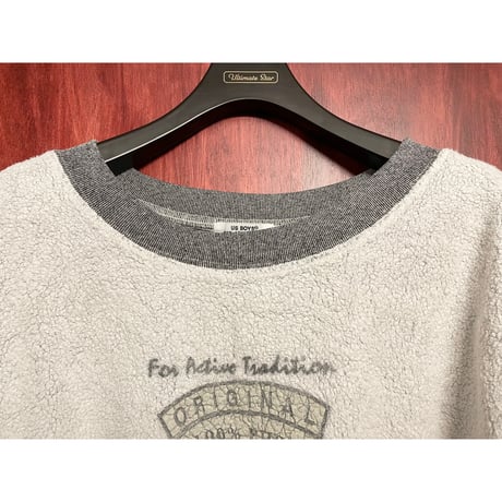 MADE IN USA製 US BOYS non stop wear 裏起毛裏使いスウェットトレーナー グレー Mサイズ