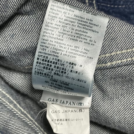 GAS デニムジャケット インディゴ XLサイズ