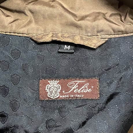 MADE IN ITALY製 Felisi ナイロンスウィングトップジャケット カーキ Mサイズ