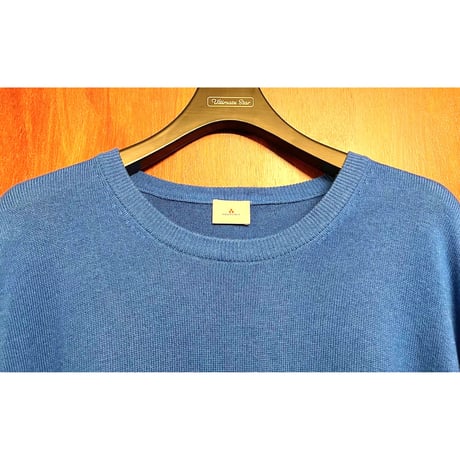 PEUTEREY クルーネックウールカシミヤセーター ブルー XXLサイズ