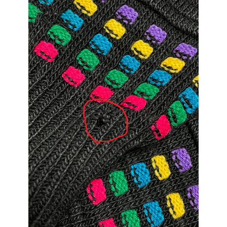 ▲訳あり商品▲ MADE IN USA製 big city ネオンカラー3Dセーター ブラック