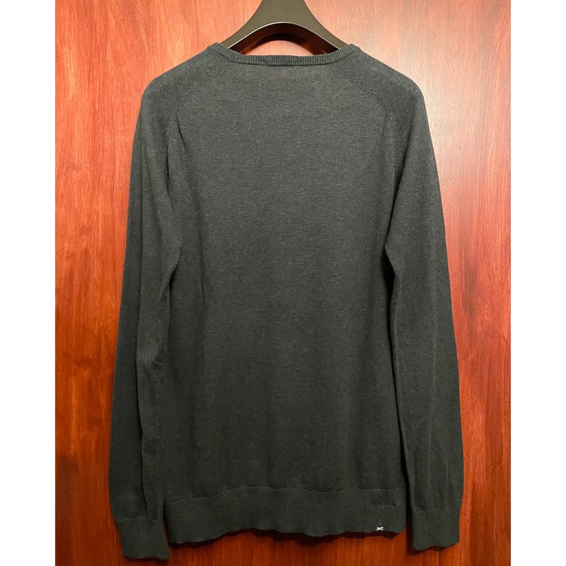 DENHAM クルーネックコットンセーター チャコールグレー 2サイズ 