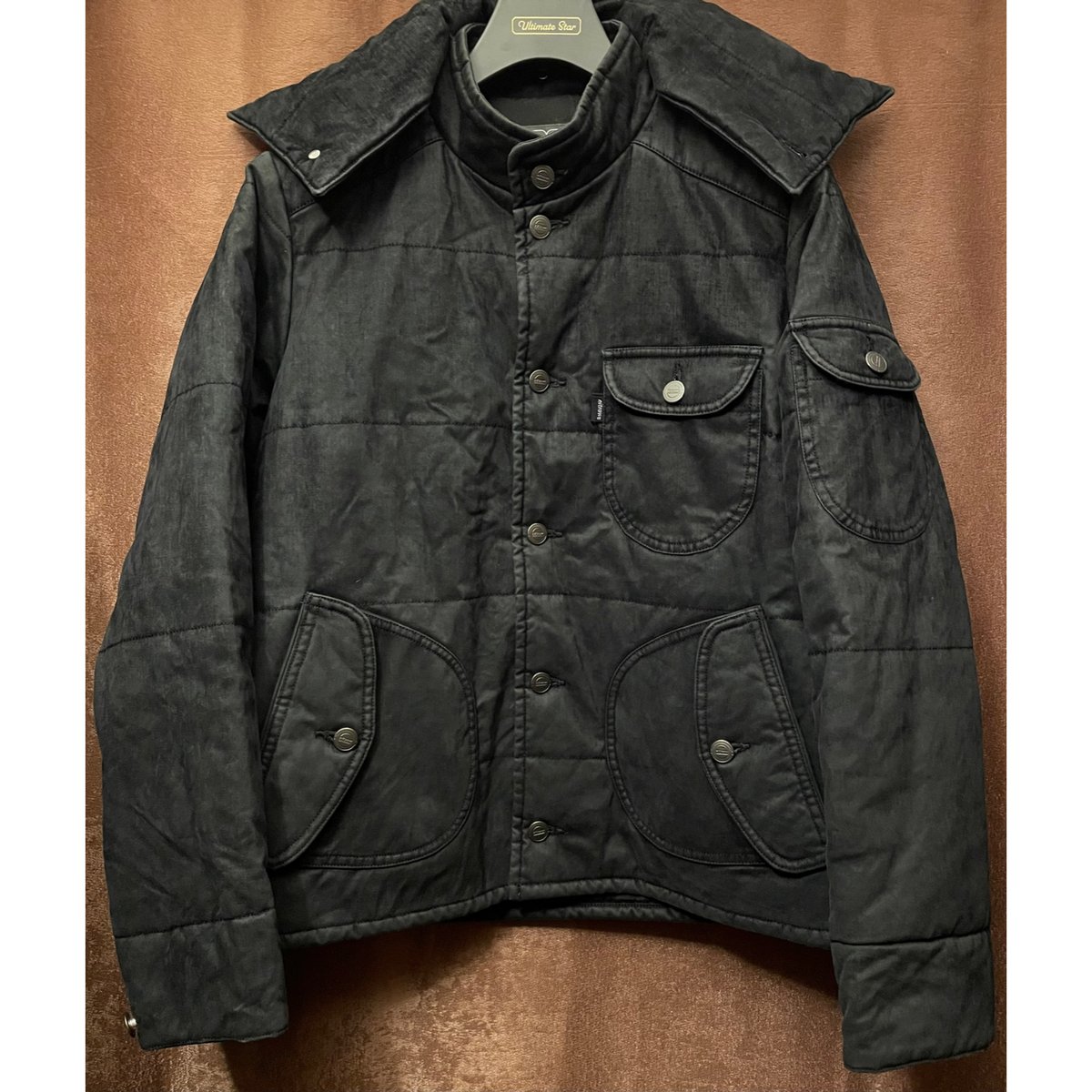 MADE IN JAPAN製 NITROW 中綿ダウンジャケット ブラック XS MADE IN JAPAN製 NITROW 中綿ダウンジャケット ブラック XS