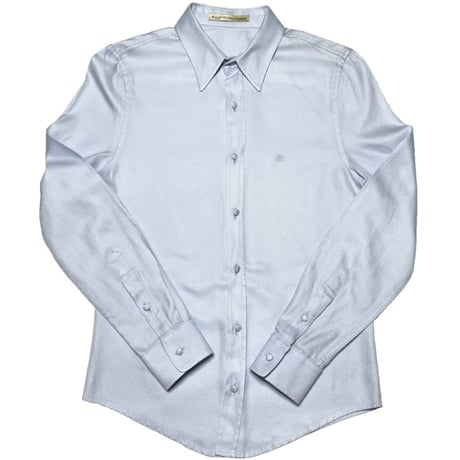 MADE IN ITALY製 BALENCIAGA 長袖シャツ サックスブルー XSサイズ