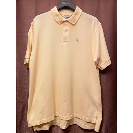 MADE IN USA製 Brooks Brothers GOLDEN FLEECE 半袖鹿の子ポロシャツ イエロー Lサイズ