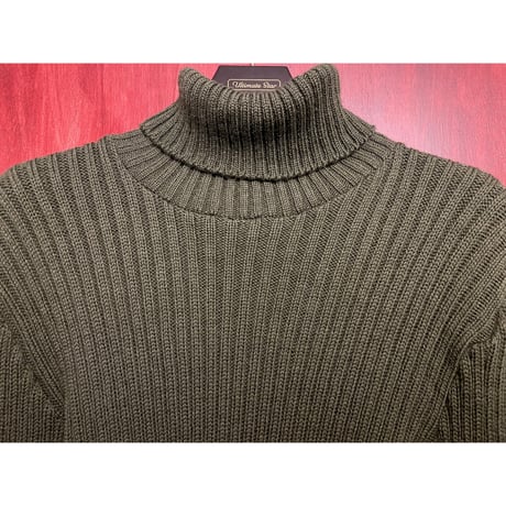 MADE IN UK製 The Woolly Pully ミリタリー ニューウール タートルネックセーター オリーブ 38サイズ