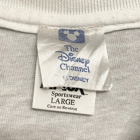 レア MADE IN USA製 The Disney Channel × Artex MICKEY MOUSE 半袖ニットポロシャツ ホワイト Lサイズ