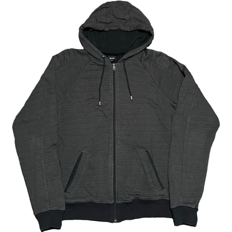 HUGO BOSS SLIM FIT フルジップパーカー チャコールグレー Sサイズ