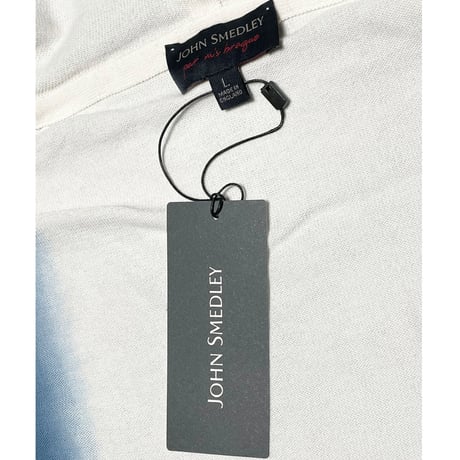 ☆タグ付き新古品☆ MADE IN ENGLAND製 JOHN SMEDLEY×m's braque Wネーム シーアイランドコットンフルジップパーカー トリコロール Lサイズ