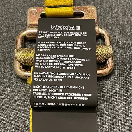 MADE IN ITALY製 HERON PRESTON インダストリアルベルト イエロー O/Sサイズ