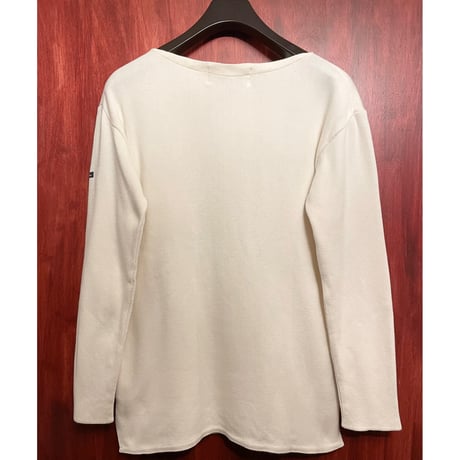 MADE IN FRANCE製 Fileuse d'Arvor コットンニットバスクシャツ アイボリー Sサイズ