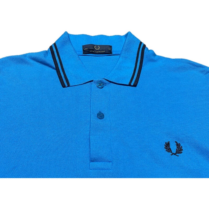 Fred Perry ブルーポロシャツ イタリア製 FRED PERRY フレッドペリー ポロシャツ ライトブルー