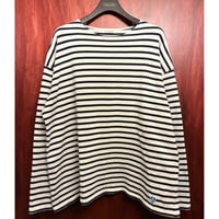 MADE IN FRANCE製 ORCIVAL ボーダー柄 バスクシャツ ホワイト×ネイビー 5サイズ