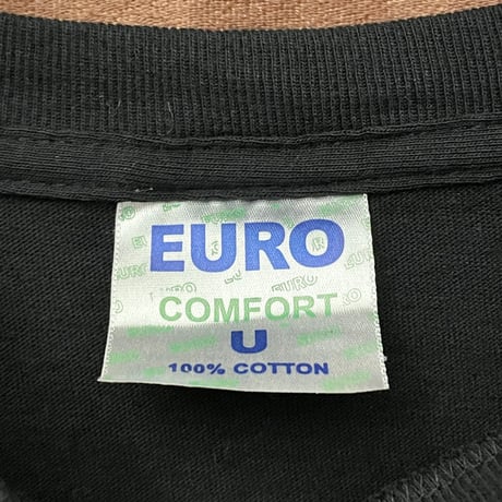 MADE IN MEXICO製 EURO COMFORT yin-yang 陰陽プリントTシャツ ブラック L～XLサイズ