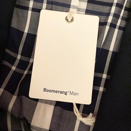 ☆タグ付き新古品☆ MADE IN PORTUGAL製 Boomerang コットンウールテーラードジャケット ネイビー 46サイズ