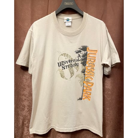 UNIVERSAL STUDIOS JURASSIC PARK プリントTシャツ ベージュ Mサイズ