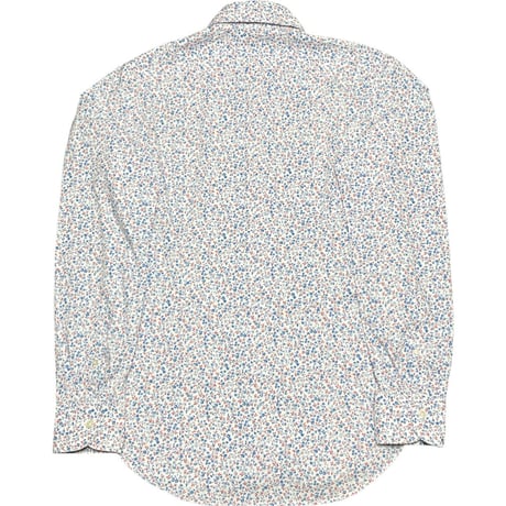 【nano universe取り扱い】MASTAI FERRETTI 長袖花柄シャツ ホワイト 38-15サイズ