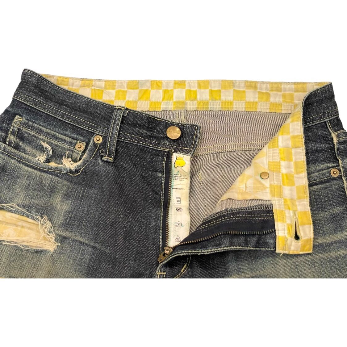 PHENOMENON デニムパンツ MADE IN JAPAN製 PHENOMENON 2007年モデル ストレッチダメージ