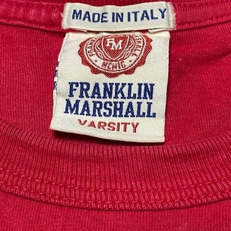 MADE IN ITALY製 FRANKLIN MARSHALL VARSITY 半袖Tシャツ レッド Mサイズ